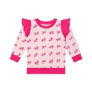 Monica + Andy Girls Double Ruffle Sweatshirt